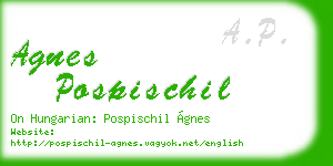 agnes pospischil business card