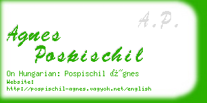 agnes pospischil business card